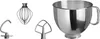 A collage of kitchen mixer attachments and bowl. Náhled obrázku produktu
