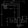 VANTO INOX 3-Wege-Wasserhahn L-Auslauf – Küchenarmatur Produktbild-Vorschau 6