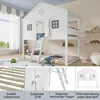 Kinderhausbett mit Treppe und Sicherheitsgitter, zwei graue Produktbild-Vorschau 6