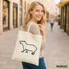 Huuraa Jutebeutel Capybara Silhouette 10 Liter Natural Produktbild-Vorschau 2