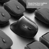 A close-up marketing shot of an ergonomic vertical mouse surrounded by other identical mice, with a text overlay. Produktbild-Vorschau