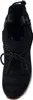 A top-down view of a black lace-up boot. Podgląd zdjęcia produktu