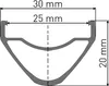 Felge DT Swiss XM 421 27.5" 584x25mm  VL 6,5mm 28 Loch Produktbild-Vorschau 2