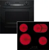 Herdset BOSCH Backofen 71 Liter Schwarz Hydrolyse Produktbild-Vorschau 2