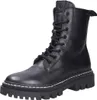 A black lace-up boot with a thick sole, shown from the side against a white background. Voir les images du produit