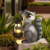 Waschbär Solarleuchte mit LED Laterne Solarlampe Produktbild-Vorschau 1