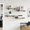 Mensole a muro 4 pz. Rovere fumé 60x30x1,5 cm Materiale a Anteprima dell’immagine prodotto 3