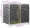 vidaXL Box na odpadky pro 2 koše 138x77,5x112,5 cm nerezová Náhled obrázku produktu 8