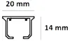 Deckenvorhangschiene 180 cm - weiß - aus Aluminium - mit Produktbild-Vorschau 7