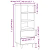 Highboard Betongrau 40x36x110 cm Holzwerkstoff Produktbild-Vorschau 11