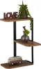 Relaxdays Eckregal, 3 Zickzack Ablagen, HBT: 42,5x26,5x26,5 Produktbild-Vorschau 1