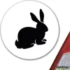 Huuraa Aufkleber Hase Kaninchen Silhouette 10cm rund Produktbild-Vorschau 2