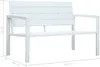 Panchina da giardino 120 cm HDPE bianco effetto legno Anteprima dell’immagine prodotto 7