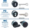 Moderne Türrosetten rund Edelstahl Schwarz – Rosetten Set - Produktbild-Vorschau 4