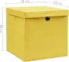 vidaXL Úložné boxy s víkem 4 ks 28x28x28 cm žluté Náhled obrázku produktu 5