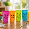 4er-Set Kinderbecher – 420 ml – Bunte Smiley-Becher – Produktbild-Vorschau 2
