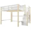 Lit mezzanine 140 x 200 cm avec éclairage LED et escalier, Voir les images du produit 11