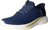 A single blue athletic shoe is shown from a side-diagonal angle against a white background. Voir les images du produit