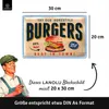 Retro Blechschilder Küche, BURGERS Rezepte, Blechschild Produktbild-Vorschau 10