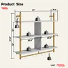 Bestier105,5cm Industrie-Regal Wandmontiertes 3-stufiges Produktbild-Vorschau 5