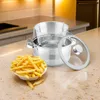 6 Liter Frittier Topf 3 teilig aus Edelstahl Korb Fritteuse Produktbild-Vorschau 3