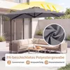 COSTWAY Parasol, diameter 270 cm, hangparasol, 360° Productafbeelding-voorbeeld 4
