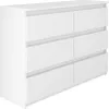 YUMEBLY Kommode mit 6 Schubladen | 120x75x40 cm | Produktbild-Vorschau 2