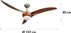Klarstein Monteverde, ventilátor/lampa 2v1, 132cm, 8,376 Náhľad obrázku produktu 2