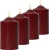 LED Kerzenset Flamme - Echtwachs - 3D Flamme - H: 15cm - Timer - Batteriebetrieb - rot - 4er Set Produktbild-Vorschau