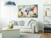 Italienischer Leinwand Leinwandbild - Rainbow Map Produktbild-Vorschau 5