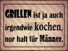 vianmo Holzschild 30x40 cm Grillen ist kochen für Männer Produktbild-Vorschau 1