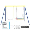 COSTWAY Swing Frame Swing Frame Double Swing Kovový rám pre Náhľad obrázku produktu 1