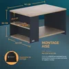 CASARIA® Table basse rectangulaire bois gris 90x59x48 cm Voir les images du produit 5