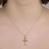 Gold Anhänger Kreuz Korpus  mit Goldkette  333-8 Karat Gold Produktbild-Vorschau 2