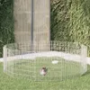 vidaXL Ohrádka pro volný výběh 12 dílů 54x60 cm Pozinkované Náhled obrázku produktu 2