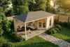 Alpholz 5-Eck Gartenhaus Liwa aus naturbelassenem Holz mit Produktbild-Vorschau 2