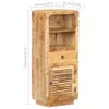 vidaXL Highboard 45x32x110 cm Raues Mangoholz Produktbild-Vorschau 5