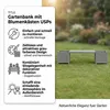 Mucola Gartenbank mit Blumenkästen Holzbank Holz Garten Produktbild-Vorschau 11