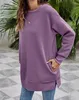 ASKSA Damen Rundhals Pullover Langarmshirt Oversize Produktbild-Vorschau 3