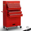 Carrello da officina AREBOS rosso | 9 scomparti, cuscinetti Anteprima dell’immagine prodotto 1