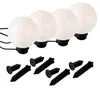 4x Außen Steckleuchten, Kugel, weiß, Erdspieß, Kabel, D 20 Produktbild-Vorschau 1