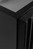 A close-up view of the corner of a black cabinet. Produktbild-Vorschau