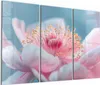 DEQORI Glasbild Echtglas 3x50x100 cm 'Pfingstrosenpoesie' Produktbild-Vorschau 1