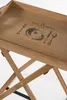 Tabletttisch BON APPETIT braun Holz mit Aufdruck Produktbild-Vorschau 2