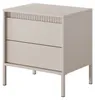 Nachtkastje, nachtkast, FERRATO, 54 cm, beige, geribbeld, Productafbeelding-voorbeeld 2