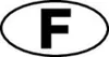 A black letter F inside a white oval shape. Podgląd zdjęcia produktu