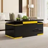 A modern living room setting with a couch and a coffee table. Voir les images du produit