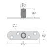 Technical drawing with dimensions of a door guide roller. Produktbild-Vorschau