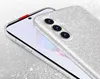 A close-up shot of a silver glitter phone case on a phone. Produktbild-Vorschau