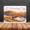 Würzburg Skyline Alte Mainbrücke und Festung Metallschild Produktbild-Vorschau 4
